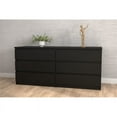 Atlin Designs 6 Drawer Double Wood Dresser in Espresso