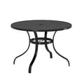 thumbnail image 4 of Mondawe 40 Inches Steel Outdoor Dining Table, Black, 4 of 8