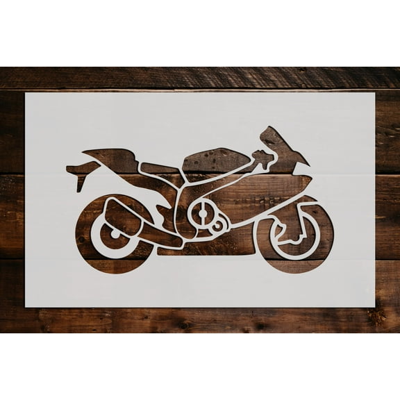 Motorcycle Stencil - Art and Wall Stencil (6"x5")