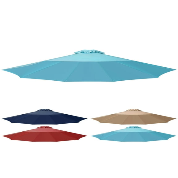 Open Box SIMPLE DELUXE 9' PATIO OUTDOOR TABLE YARD UMBRELLA REPLACEMENT TOP - TURQUOISE