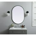 thumbnail image 2 of Elegant Decor Metal Frame Oval Mirror 27x40 Inch in Black, 2 of 3