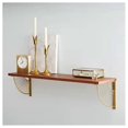 thumbnail image 4 of 2x Metal Craft Shelf Brackets,gold Heavy Duty Shelve Bracket,fan-shaped Floating Shelving Brackets 15cm, 4 of 5