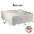 thumbnail image 2 of DS USA Legacy Gentle Firm Mattress Set with Metal Bed Frame - Double-Sided, Orthopedic Type, Spine Support, Sleep System, Long Lasting Comfort by Dream Solutions USA (Twin 39"x75"x8"), 2 of 7