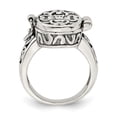 thumbnail image 4 of Auriga Fine Jewelry 925 Sterling Silver 18mm Locket Ring Size 7 for Women, 4 of 6