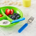 thumbnail image 3 of Parent's Choice Toddler Fork and Spoon Set Silver Stainless Steel with Blue Plastic Handle, 3 of 8