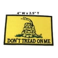 thumbnail image 2 of Gadsden Flag Black Border Embroidered Patch Iron/Sew-On Applique Biker Emblem, 2 of 2