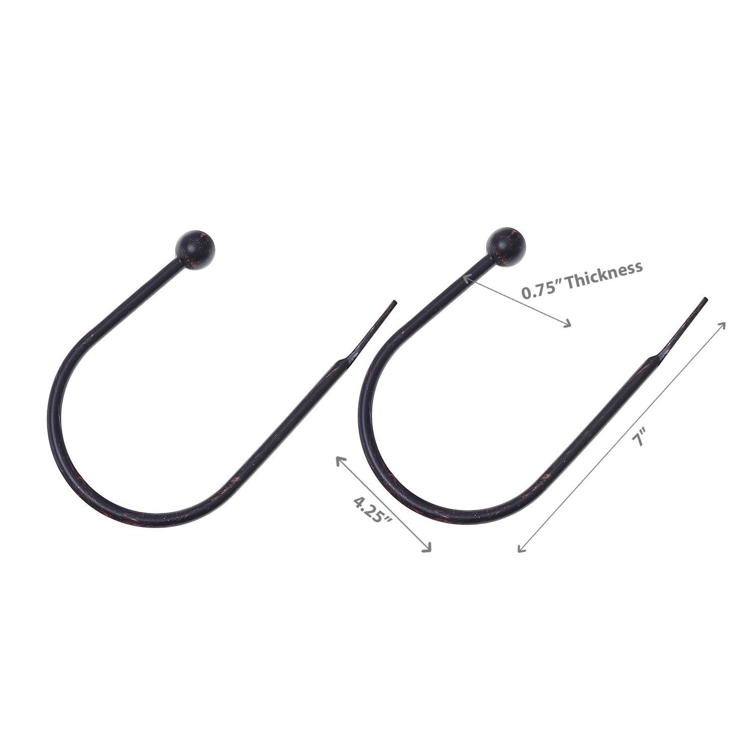 IH Casa Decor Metal Curtain Holdback Set Sphere Black Copper