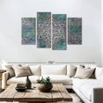 thumbnail image 3 of Elephant Stock Astral Mandala Abstract Wall Art - Horizontal Multi Panel Canvas - Living Room Wall Decor - Decor Elements Multi Panel - Teal And Blue Decor - 75" x 48", 3 of 8