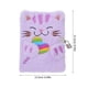 thumbnail image 5 of Diario de felpa con cerradura, cuaderno de animales de dibujos animados, lindo gato, diario difuso, cuaderno de escritura, diario personal, diario para la escuela, hogar, oficina, color morado, 5 of 5