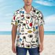thumbnail image 2 of Fotbe Aabstract Eyes Camisa Hawaiana para Hombre Unisex – Camisa Casual de Verano con Botones de Manga Corta de Algodón y Lino,3X-Large, 2 of 7