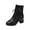Black, variant on Wensltd Womens Boots Chunky Heel Round Toe Booties Wide Width Fall Winter Dress Shoes Black