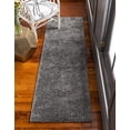thumbnail image 2 of Unique Loom Solo Collection Solid Plush Kids Runner Rug, 2' 2" x 13', Gray, 2 of 10