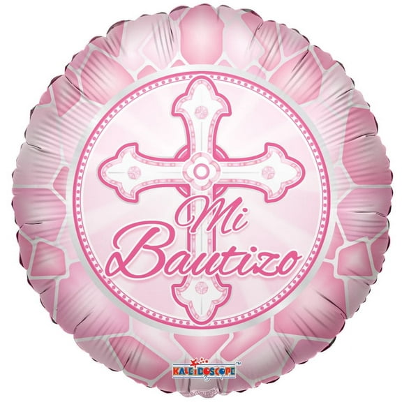 Spanish Baptism Mylar Balloons 18" Pink - 5 Pack