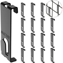 NACETURE Gridwall Hooks- 16 Pcs Display Hooks for Grid Wall Panel- Grid Wall Hooks with Extra Hook On The Bottom- Durable Wall Grid Panel Hooks for Hanging Retail- Peg Hooks for Gridwall
