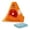 #02Orange - with Fluffy Ball Hanging & Blanket, variant on XQWJWLA Funny Bad Cat Appears Sign Cat Bed - Roadblock Shaped Cat Cave Bed with Fluffy Ball Hanging & Blanket, Cozy Pod for Indoor Cats, Washable Foldable Cat Hideaway(Medium,15"x14")