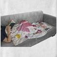 thumbnail image 6 of Number Soft Flannel Fleece Throw Blanket, Happy Birthday 10 Years Kids Anniversary Greeting Party Celebration Doodle Motif, Cozy Plush for Indoor and Outdoor Use, 70" x 90", Multicolor, by Ambesonne, 6 of 6