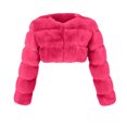 thumbnail image 6 of Wancir Womens Fuax Fur Coat Winter Warm Fluffy Faux Fur Parka Jacket Thick Plus Size Outerwear Overcoat, 6 of 7