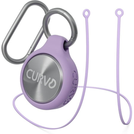 CURVD Travel Case Clip + Lanyard: 1 Count, Durable Waterproof Holder for Earplugs & Pills, Purple