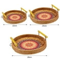 thumbnail image 5 of NIBOLOG Round Anti-deformed Serving Tray Rattan Breakfast Display Wicker Serving Tray for Living Room, 5 of 8