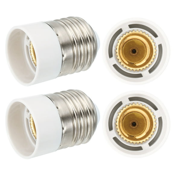 Uxcell E27 to E14 Light Bulb Socket Extender, 4Pcs Lamp Converter Bulb Adapter for Pendant Light, Chandelier, White