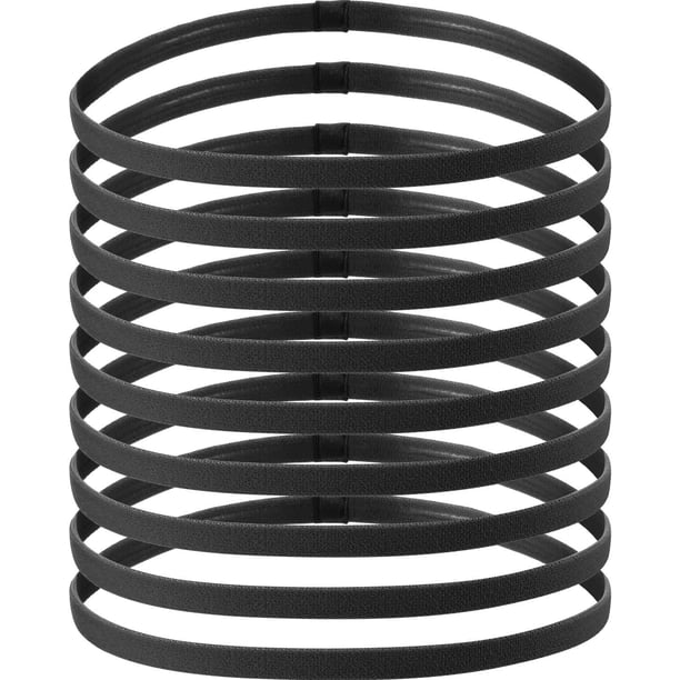 9 Piezas de Diademas Deportivas Elásticas Antideslizantes Gruesas, Cintas Elásticas de Silicona para Ejercicio con Agarre para el Cabello y Bandas para el Sudor para Yoga