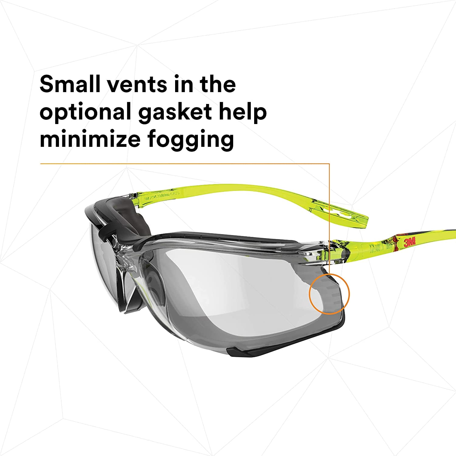 3m Safety Glasses,Foam Lined,Unisex SCCS07SGAF-GRN-F