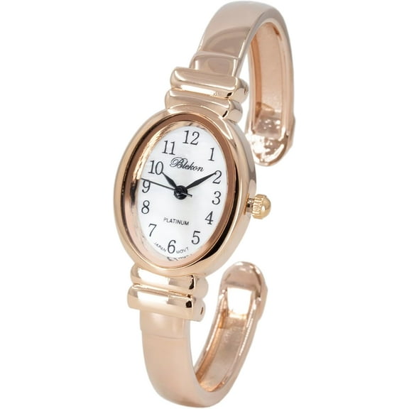 Blekon Collections 20mm Platinum Women's Cuff Watch 8200