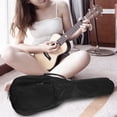 thumbnail image 2 of Mobutofu Black Sponge Ukulele Storage Bag for Guitar Travel and Hobbyists, 1-Pack Carrying Case, 2 of 9