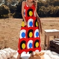 thumbnail image 3 of Mod Roundel Montage (Rouge avec Taches Jaunes et Bleues) Robe Sans Manches Robes Robe d'Été Femme 2024, 3 of 5