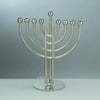 Rite Lite 9" Hanukkah Modern Traditional Menorah - Silver