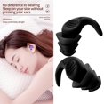 thumbnail image 3 of Tapones para los oídos que cancelan el ruido tapones para los oídos reducción del ruido estuche de almacenamiento reutilizable para dormir ronquidos - Negro Sunnimix Tapones para los oídos, 3 of 8