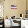 thumbnail image 2 of American Flag Wall Art Retro US Flag Canvas Pictures Vintage National Flag Artwork the Stars and the Stripes Canvas Prints for Office Living Room Home Decor Framed Ready to Hang 12"x16", 2 of 6