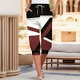 thumbnail image 2 of QATAINLAV Capri Pants for Women Casual Cropped Soft Sweatpants Outdoor Drawstring Waist Joggers Shorts Trendy Geometric Prints Yoga Pants with Pockets Red XXL, 2 of 7