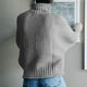 thumbnail image 4 of Pntutb Mujer Casual Sólido O-cuello tops Tejer Mangas Largas Suéter Suéter Pntutb Pntutb-115, 4 of 7