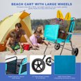 thumbnail image 6 of ABORON 2-in-1 Cart Adjustable Canopy Beach Chair with Mesh Basket Mesh Basket, 6 of 8