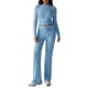 thumbnail image 1 of Conjuntos de 2 Piezas para Mujer, Larga, Cuello Redondo, Pantalones Acampanados de Cintura Alta, Conjuntos de Chándal, Ropa de Calle. Azul L, 1 of 9