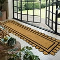 thumbnail image 6 of GRUHUM Scalloped Jute Area Rug 2'6"x8' ft Runner Natural Base Black Trim Handwoven Runner Boho Soft Braided Farmhouse Jute Runner Rug Indoor EcoFriendly Livingroom Bedroom Kitchen Hallways Enterways, 6 of 9