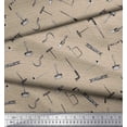 thumbnail image 2 of Soimoi Brown Rayon Fabric Square & Tools Hardware Fabric Prints By Yard 42 Inch Wide, 2 of 5