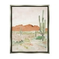 thumbnail image 3 of Stupell Industries Cactus Plants Dry Desert Scene Distant Cliffs Painting Luster Gray Floating Framed Canvas Print Wall Art, Design by Lanie Loreth, 3 of 5