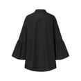 thumbnail image 4 of Innerwin Shirts Button Down Women Tops Work V Neck Plain Blouse Black XL, 4 of 5