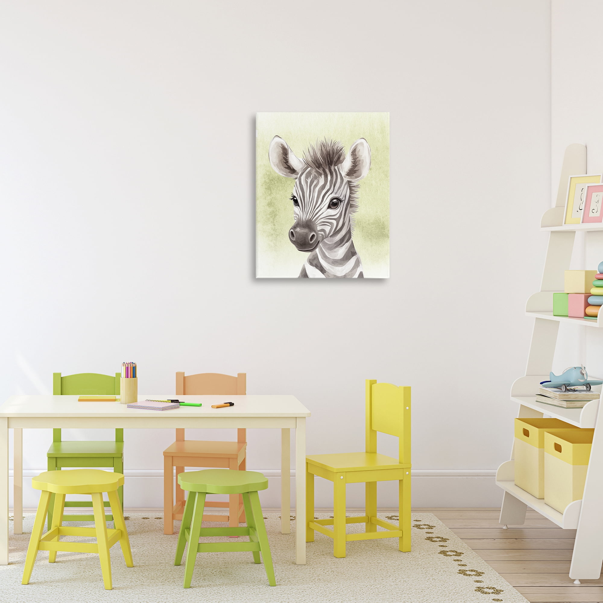 Stupell Industries Jungle Friends Baby Zebra Canvas Wall Art, design by Christine Simpson Art