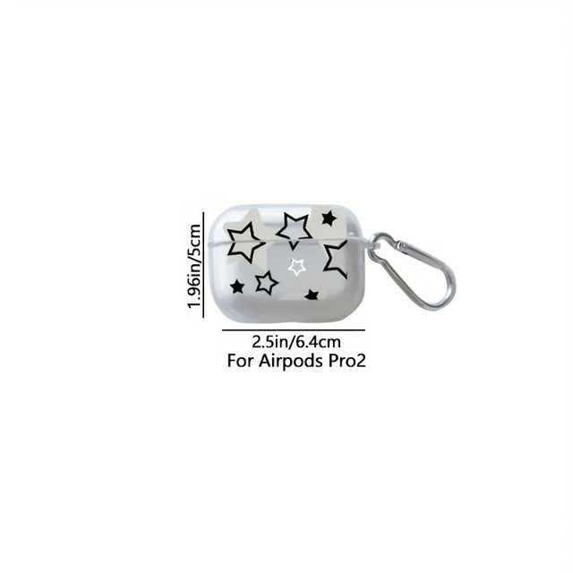 Bamboohart 1pc Suitable for AirPods 1/2/3/4th Gen Pro/Pro 2 Apple Wireless Earbuds Case with Star Pattern Protective Cover