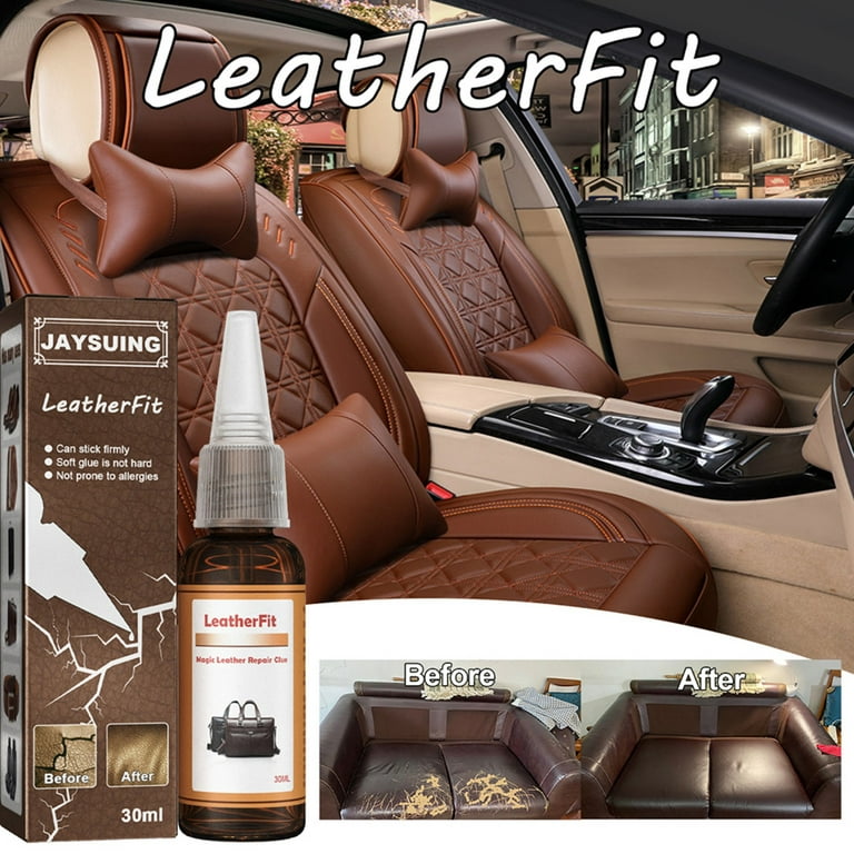 Leathercraft Cement - Leather Glue (1oz) - Quick Drying, High Strength, Flexible Adhesive w/Permanent Bonding for Craft or Repair for Leather Jackets