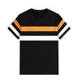 thumbnail image 5 of YYDGH Men's Short Sleeve T Shirt Color Block Crew Neck Tee Tops Casual Summer Athletic Muscle Shirts, 5 of 8
