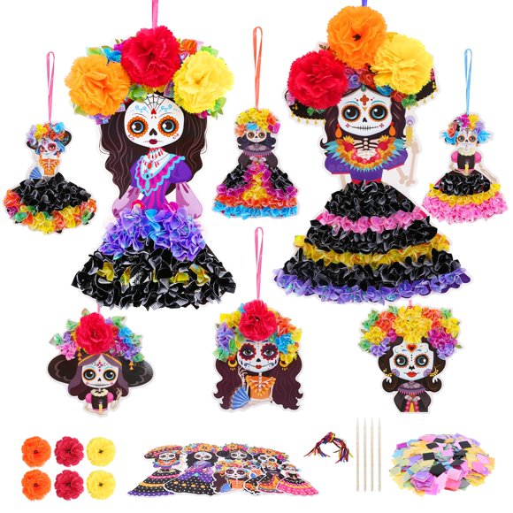 Kit de manualidades Fennoral Day of The Dead Poke Art Kids con espuma EVA