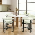 thumbnail image 5 of COOLHUT 26" Upholstered Dining Chairs Set of 4, Kitchen Chairs for Dining Table, Modern Dining Room Chairs, Elegant Design Home Kitchen Furniture, Ivory, 5 of 8