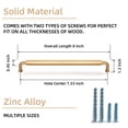 thumbnail image 6 of Goo-Ki 7.6" Hole Center Dark Champagne Bronze Kitchen Cabinet Handles, Closet Classic Zinc Alloy Drawer Pulls Dresser Hardware for Bedroom， 6 Pack, 6 of 8