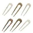 thumbnail image 4 of Guardurnaity Diademas en forma de U, herramienta geométrica, Clip de estilismo, tenedor para mujer, soporte ligero, palillo para el pelo de boda Accesorio para el cabello Cuadrícula blanca, 4 of 6