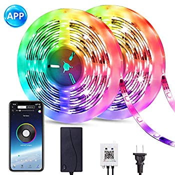 Dreamcolor Led Strip Lights Music Bluetooth 10m 32.8ft Multicolor Chasing Effect 300 LEDs Lights Strip Smart Phone APP Control Strip...
