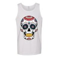 thumbnail image 2 of Wild Bobby Day Of The Dead Sugar Skull Pop Culture Men Graphic Tank Top, White, XX-Large, 2 of 5